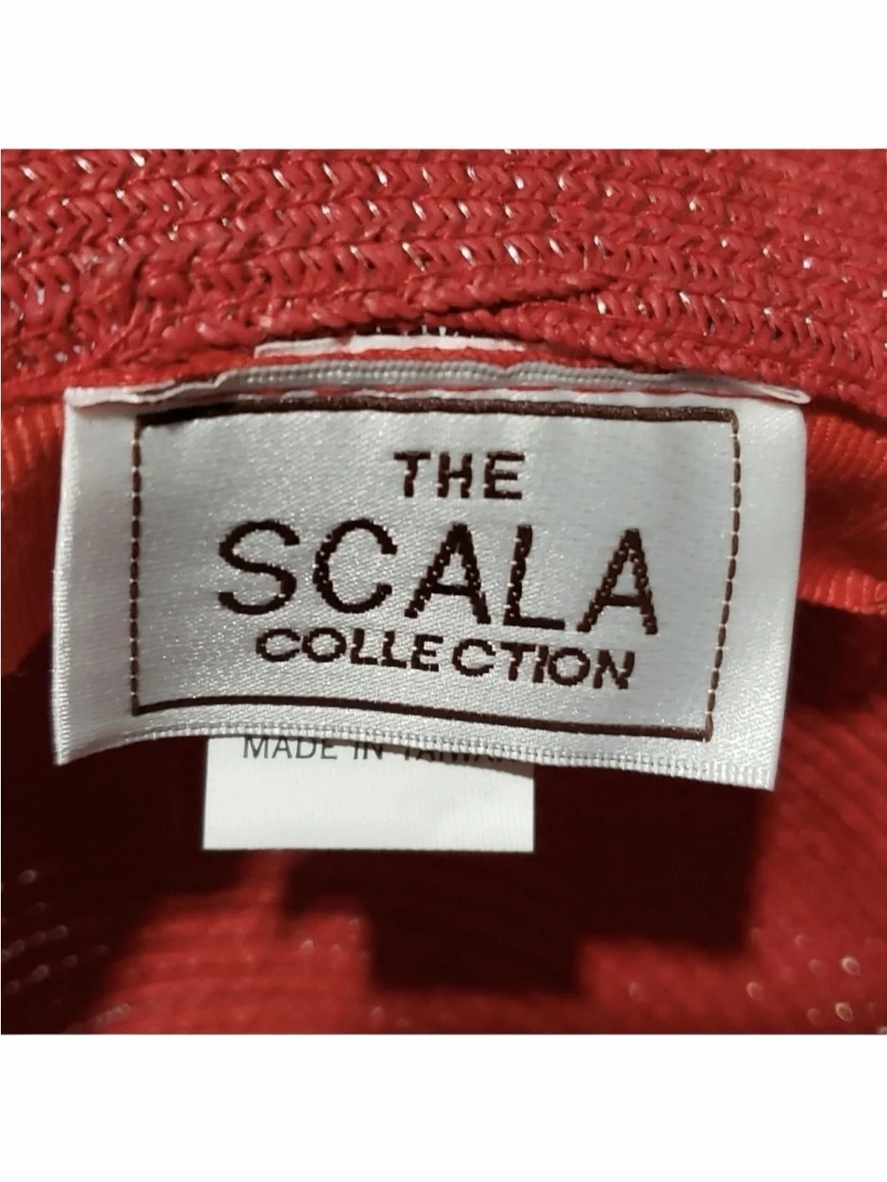 The Scala Collection wide brim red beach hat